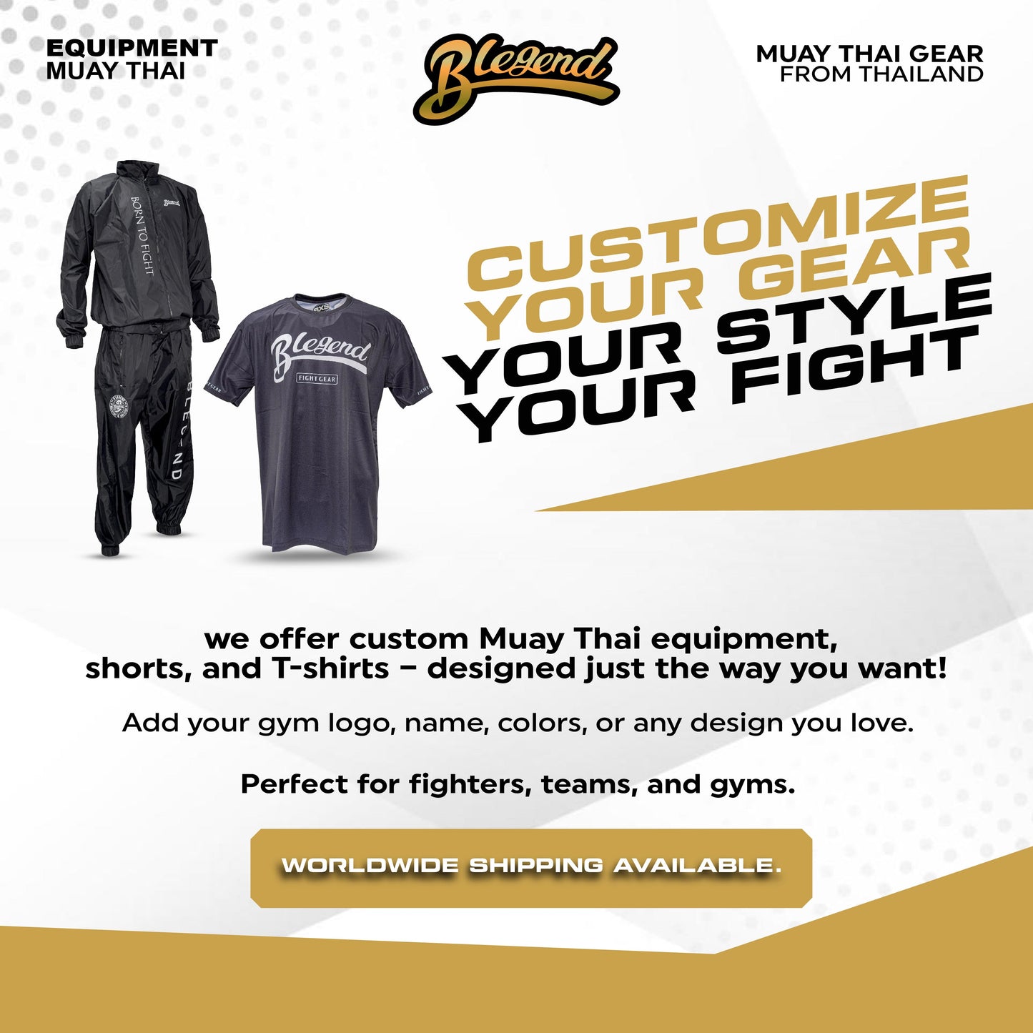 Blegend Muay Thai, Boxing T-shirt Thai Legend