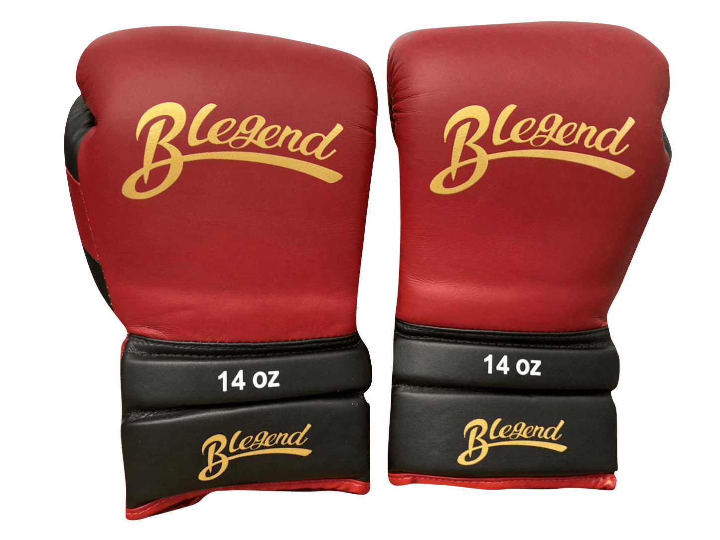 Blegend Boxing Gloves BGLLP Lace Up Red Black Matte