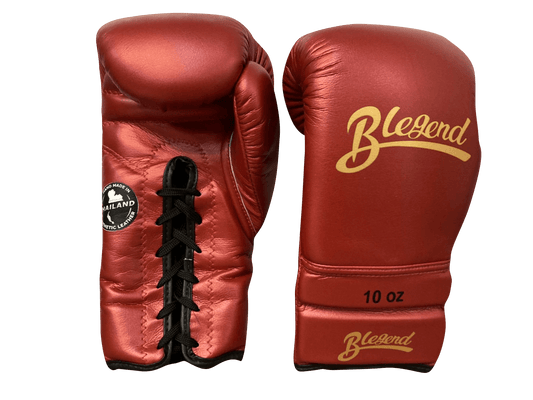 Blegend Boxing Gloves BGLLP Lace Up Red Shiny