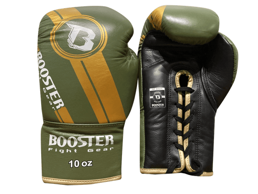 Booster Boxing Gloves BGLV3 Lace Up Pro Olive Gold