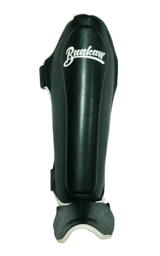 Buakaw Shinguards Black(Semi PU) - SUPER EXPORT SHOP