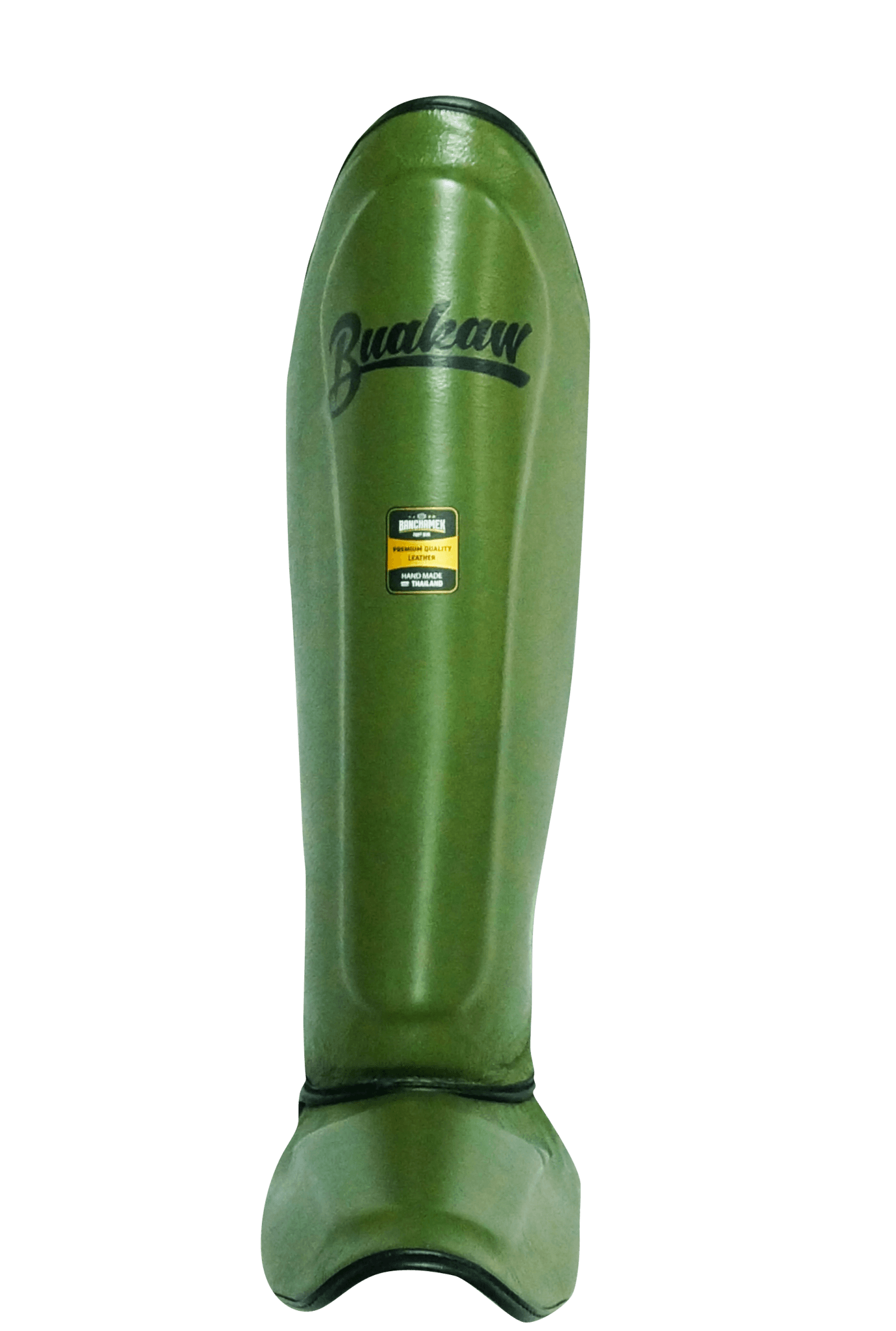 Buakaw Shinguards Green (Leather)