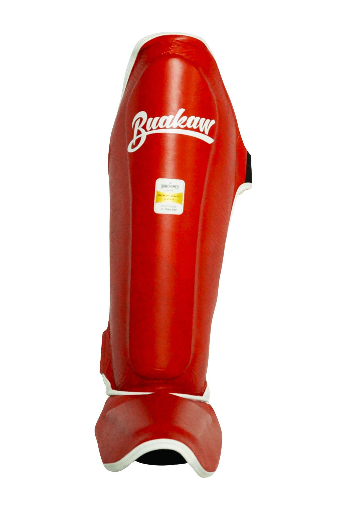 Buakaw Shinguards Red (Leather)