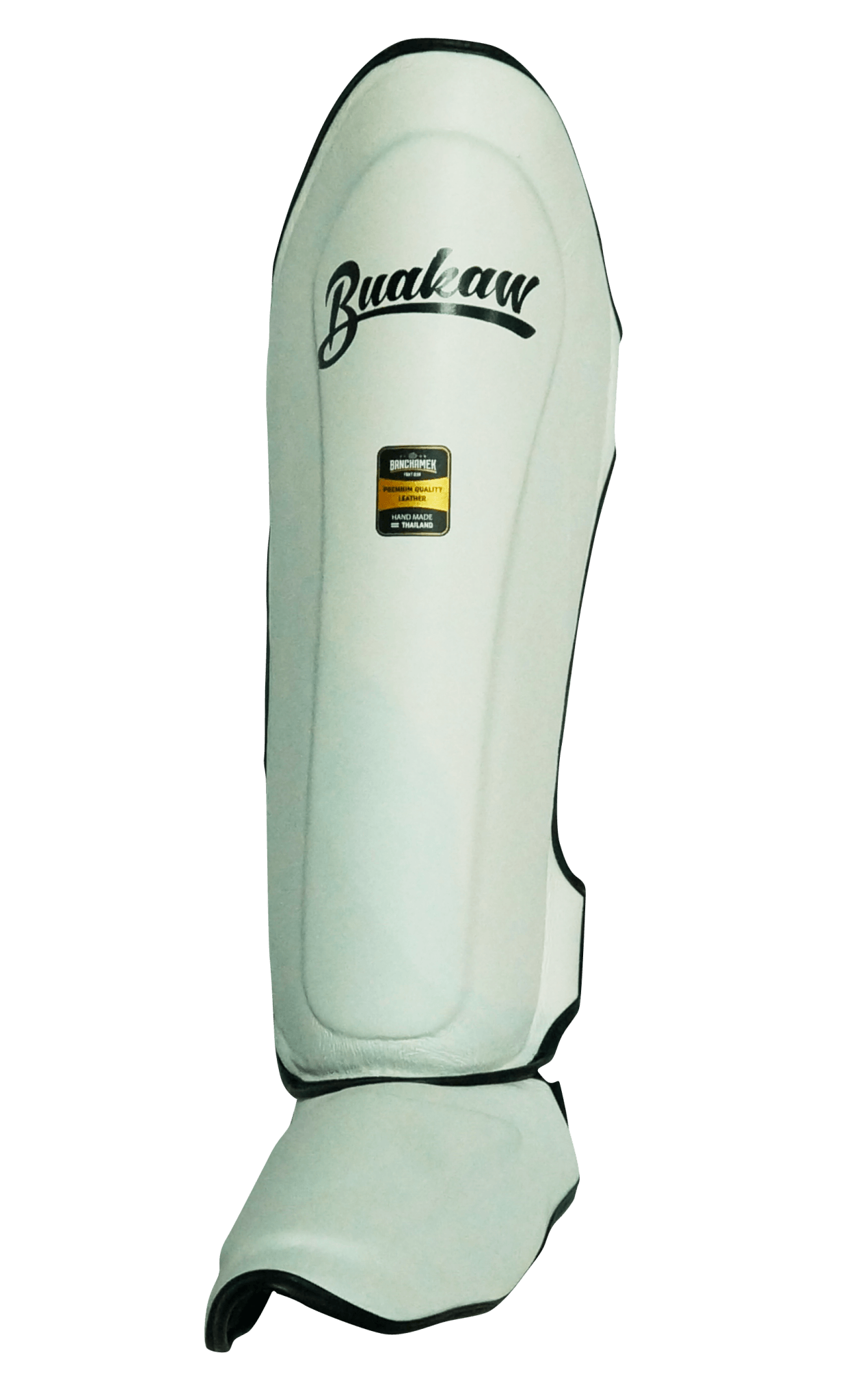 Buakaw Shinguards White (Leather)