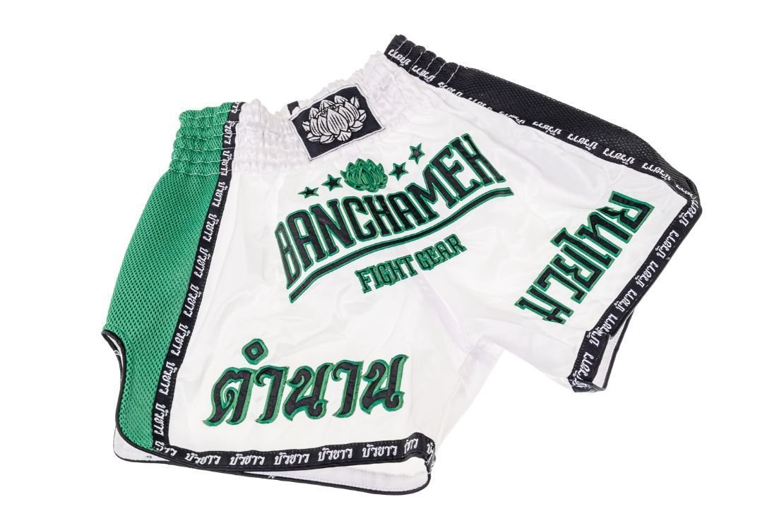 Buakaw Shorts BFG6-1 WHITE GREEN BLACK Buakaw