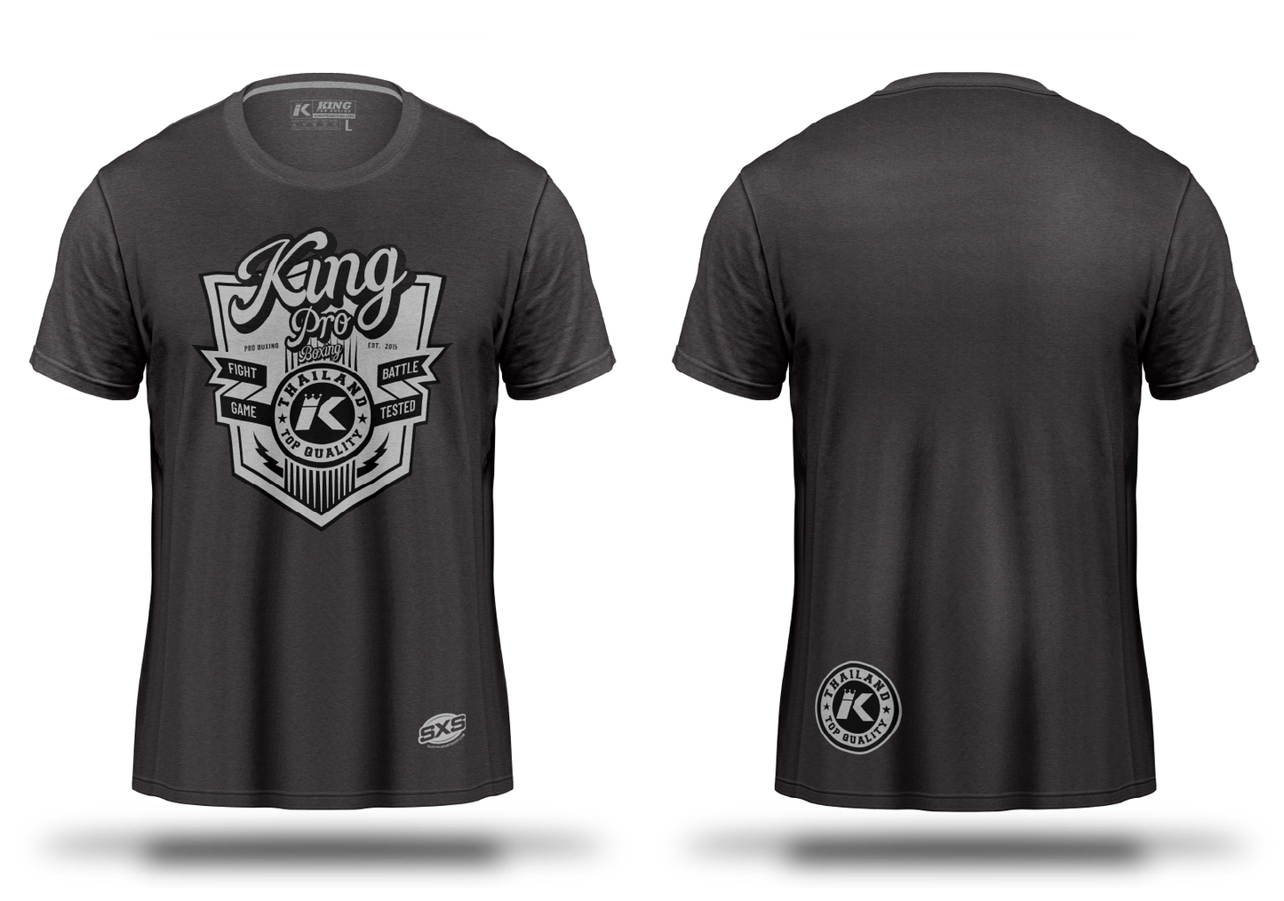 King Pro Boxing T-shirt Shield Dark Grey