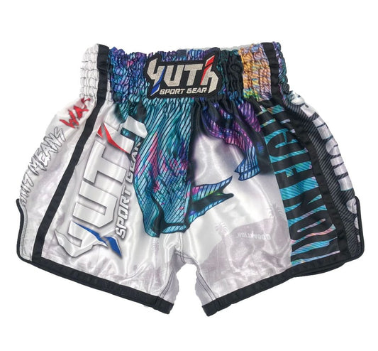 Yuth Sport Gear Muay Thai Shorts Blue Dragon