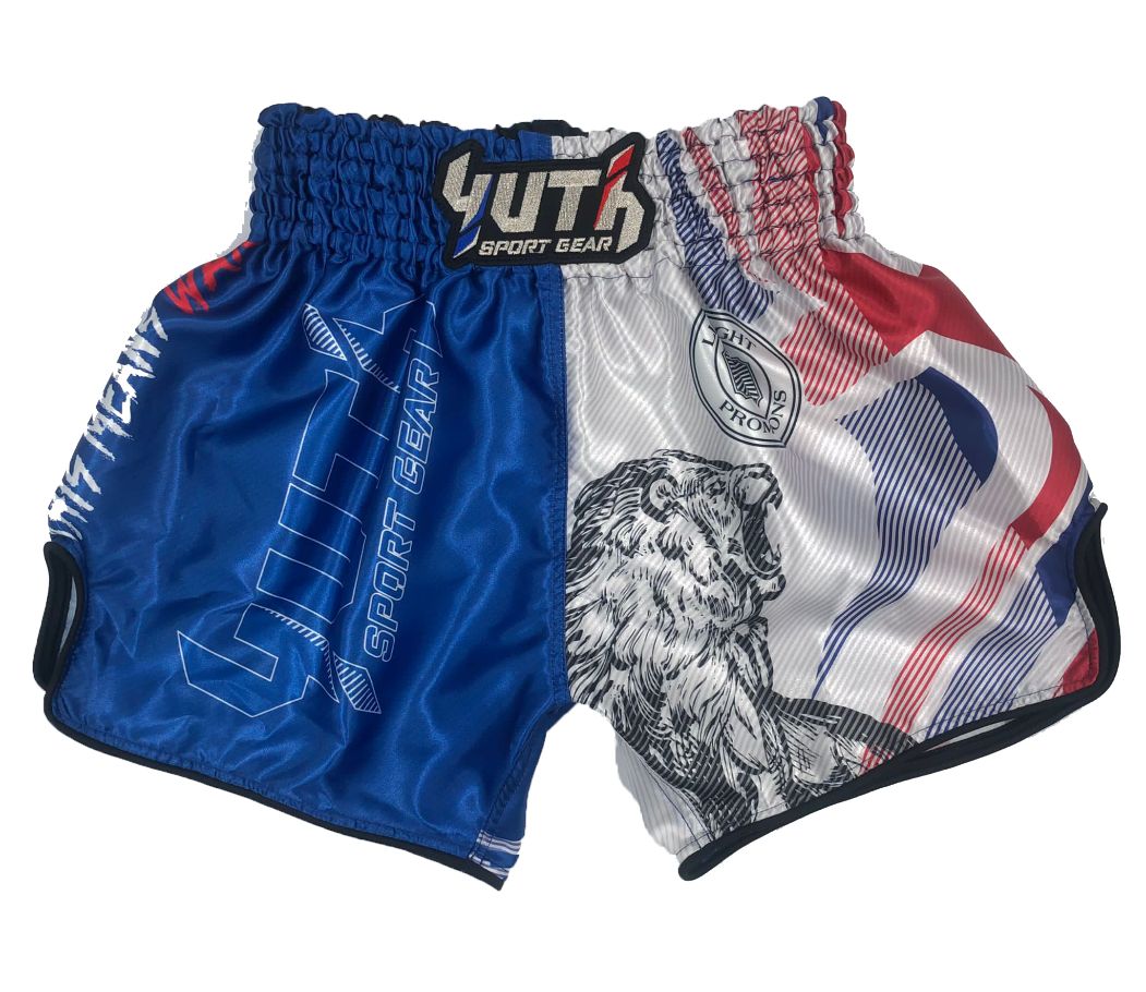 Yuth Sport Gear Muay Thai Shorts UK Blue - SUPER EXPORT SHOP